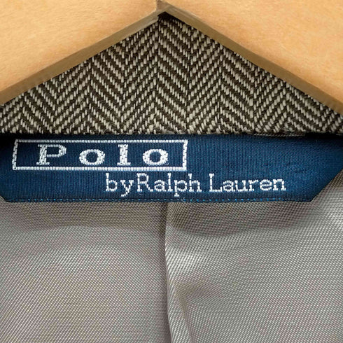 ポロバイラルフローレン Polo by RALPH LAUREN 三角タグヘリンボーン2Bリネン混テーラードジャケット メンズ