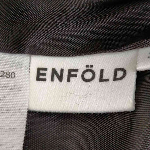 エンフォルド ENFOLD ハイウエスト ワイドパンツ ルーズスラックス レディース 38