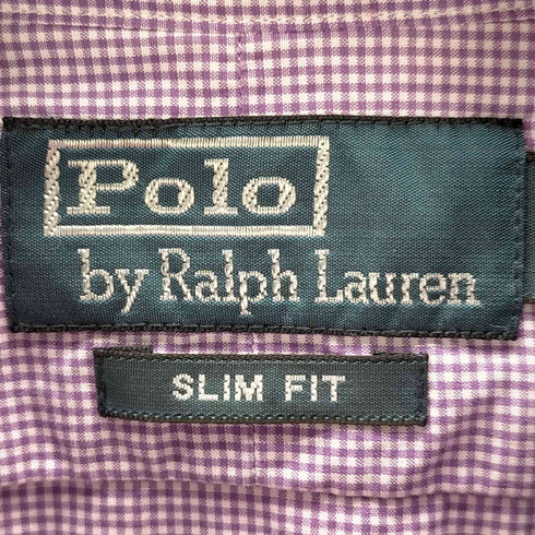 ポロバイラルフローレン Polo by RALPH LAUREN L/S SLIM FIT チェック柄レギュラーカラーシャツ メンズ JPN:M