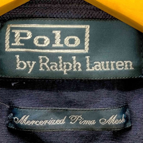 ポロバイラルフローレン Polo by RALPH LAUREN L/S 同色裾ポニー ポロシャツ メンズ JPN:S
