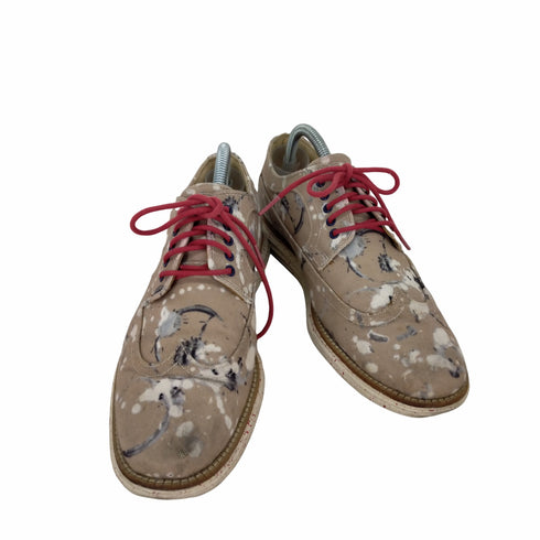 コールハーン COLE HAAN LUNARGRAND ペイント加工キャンパスシューズ メンズ US:8.5