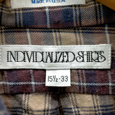 インディヴィジュアライズドシャツ individualized shirts L/S チェック柄BDシャツ メンズ 15 1/2