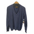 エディーバウアー Eddie Bauer 80S~90S 黒タグ Vネックコットンニット メンズ import:M