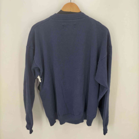 エディーバウアー Eddie Bauer 80S~90S 黒タグ Vネックコットンニット メンズ import:M