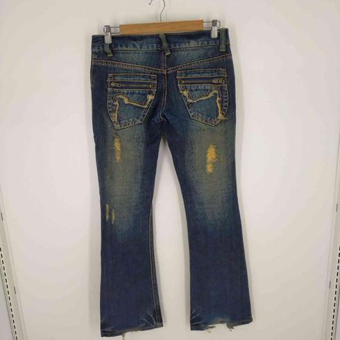 グラッドニュース GLAD NEWS ジッパーデザインダメージデニムパンツ Y2K メンズ 4