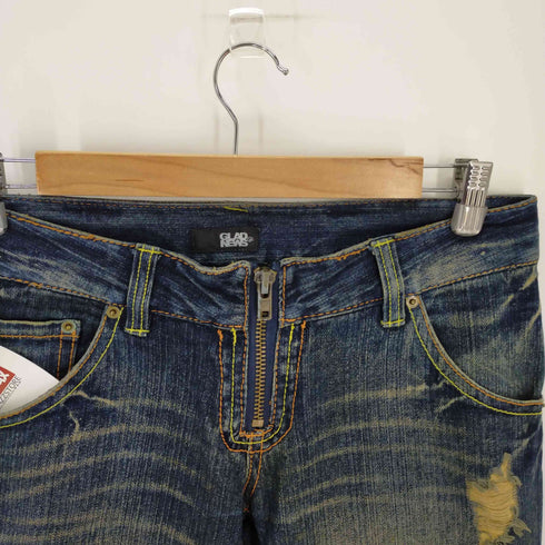 グラッドニュース GLAD NEWS ジッパーデザインダメージデニムパンツ Y2K メンズ 4