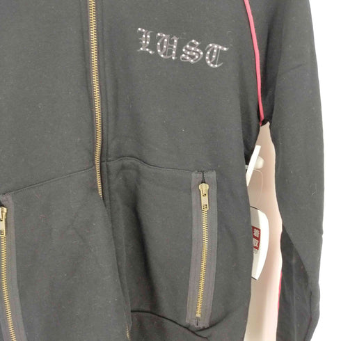 LUST 袖ラインスパンコールジップアップパーカー メンズ