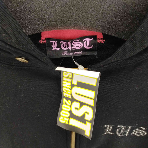 LUST 袖ラインスパンコールジップアップパーカー メンズ