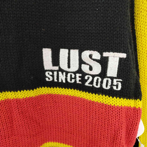 LUST 刺繍デザインアクリルニット メンズ