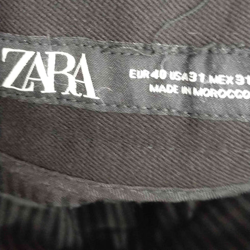 ザラ ZARA センタープレステーパードスラックス メンズ 40