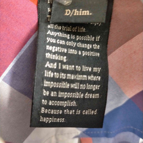 ダブルスタンダードクロージングヒム D/him チェック柄シャツ メンズ JPN:46