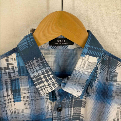 ゴーサンゴーイチプールオム 5351 POUR LES HOMMES パターンチェック柄シャツ メンズ JPN:48