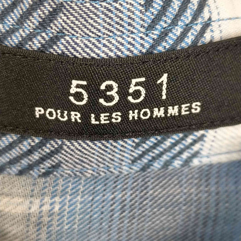 ゴーサンゴーイチプールオム 5351 POUR LES HOMMES パターンチェック柄シャツ メンズ JPN:48