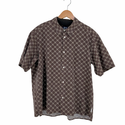ステューシー Stussy 90s OLD 紺タグ USA製 モノグラムシャツ メンズ JPN:XL