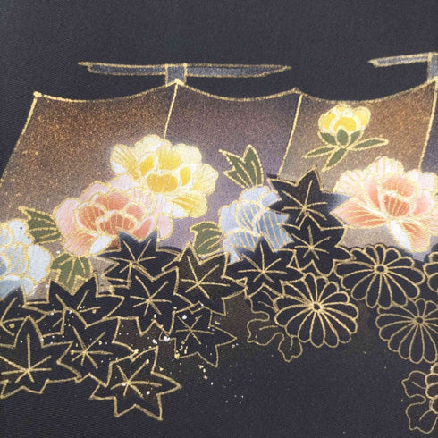 背面 和柄 刺繍 和装 羽織り 殺 メンズ