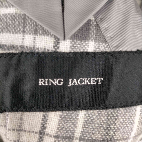リングジャケット RING JACKET ウール チェック テーラードジャケット メンズ JPN:46