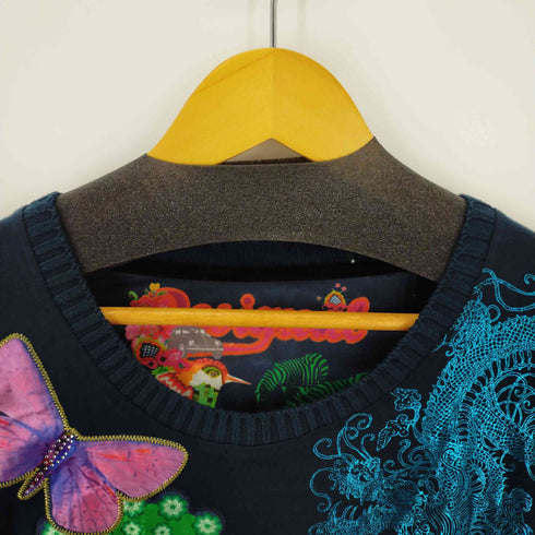 デシグアル Desigual リブカットソー 装飾 切替 レディース JPN:M