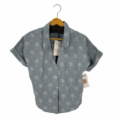 ザラ ZARA RUSTIC CROPPED SHIRT レディース import:M