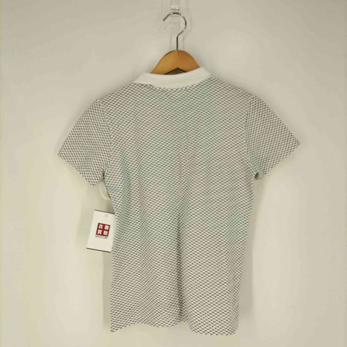 ラコステ LACOSTE ×ROLAND GARROS 総柄 ワンポイントロゴ ポロシャツ レディース 34