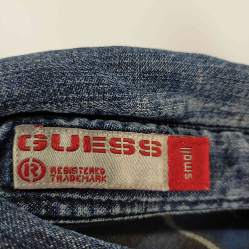 ゲス GUESS クレイジーチェックデニムシャツ メンズ import:S