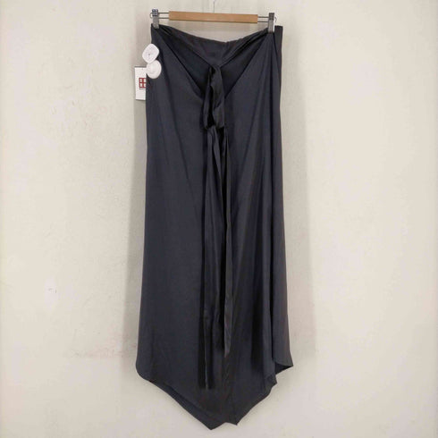 ベースレンジ BASERANGE CRAVAT DRESS - BLACK ホルターネック サテンワンピース レディース import:S S