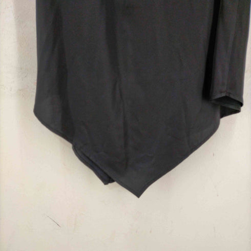 ベースレンジ BASERANGE CRAVAT DRESS - BLACK ホルターネック サテンワンピース レディース import:S S