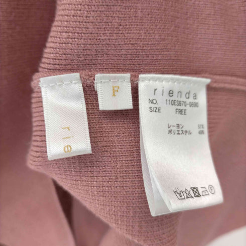 リエンダ rienda オーバーハイネックKnit レディース FREE