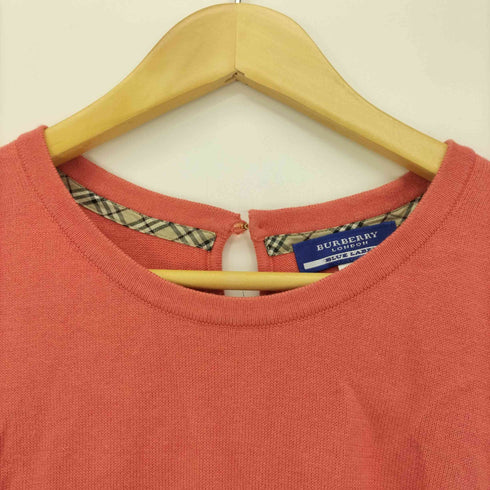 バーバリーブルーレーベル BURBERRY BLUE LABEL レース 切替 コットン ニット ブラウス レディース EUR:38