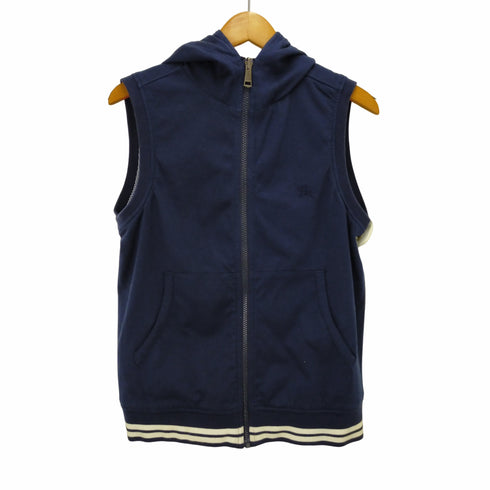 バーバリーブラックレーベル BURBERRY BLACK LABEL リバーシブル ジップアップベスト フーディ メンズ JPN:2
