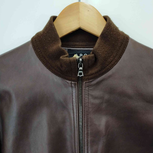 アーペーセー A.P.C. 90S フランス製 カウレザー レザーブルゾン メンズ import:S