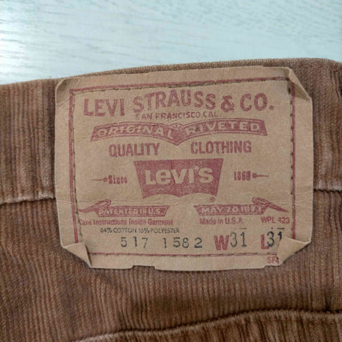 リーバイス Levis 70~80s 517-1582 USA製 刻印54 42TALON ブーツカットコーデュロイパンツ メンズ 31X31