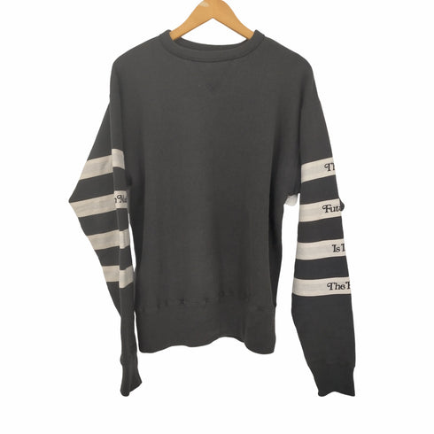 ヒューマンメイド HUMAN MADE 24SS PROTOTYPE Sweatshirt Black the future is in the pastアームボーダースウェット メンズ JPN:M
