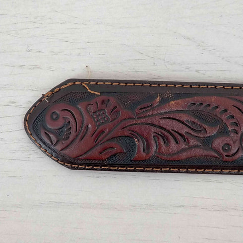 ジャスティス Justin ウエスタンレザーベルト メンズ 32