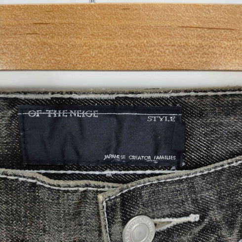 オブザネージュスタイル OF THE NEIGE STYLE 刺繍 ダメージ加工 ブラックフレアデニム Y2K メンズ 44