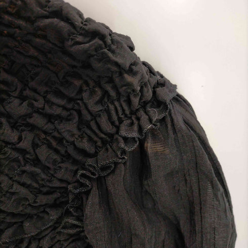 ザラ ZARA Crop Top with Smocked Detail クロップド フリルブラウス レディース import:XS