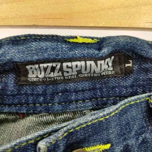 バズスパンキー BUZZ SPUNKY ワッペン ダメージ加工 リメイクストレートデニム Y2K メンズ
