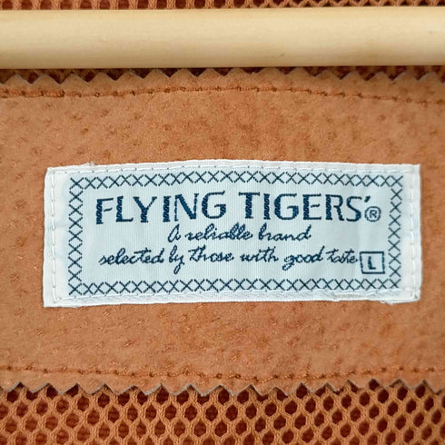FLYING TIGERS ピックレザーメッシュ切替 ジレベスト メンズ JPN:L