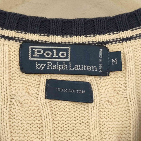 ポロバイラルフローレン Polo by RALPH LAUREN ポニー刺繍 チルデンニット ベスト メンズ import:M