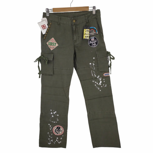 LUST ペイント加工 ワッペン スタッズカーゴパンツ Y2K メンズ JPN:M