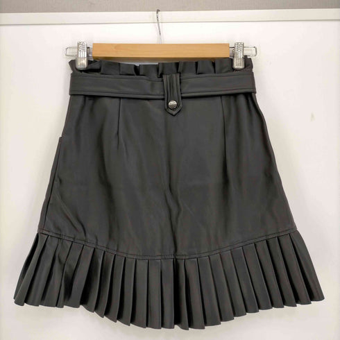 ザラ ZARA フェイクレザープリーツミニスカート レディース XS