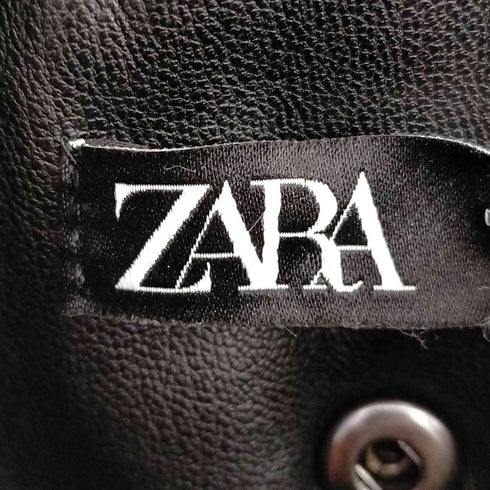 ザラ ZARA フェイクレザープリーツミニスカート レディース XS