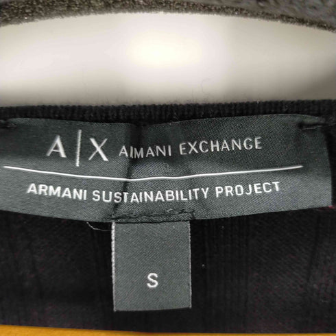 アルマーニエクスチェンジ ARMANI EXCHANGE DRESS ねじれワンピース リブニット レディース import:S