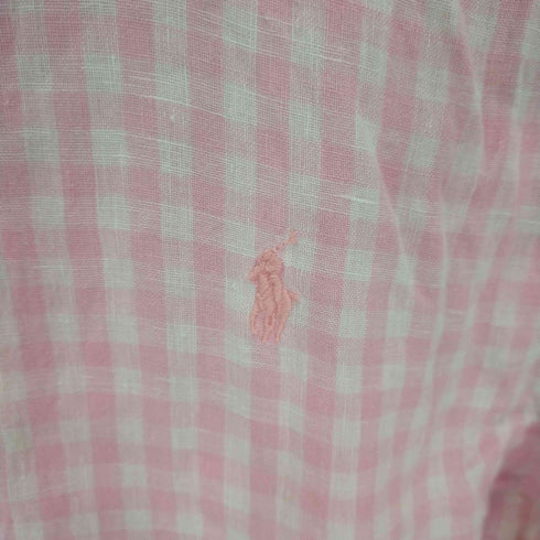 ポロラルフローレン POLO RALPH LAUREN リネン100% チェックシャツ レディース JPN:S