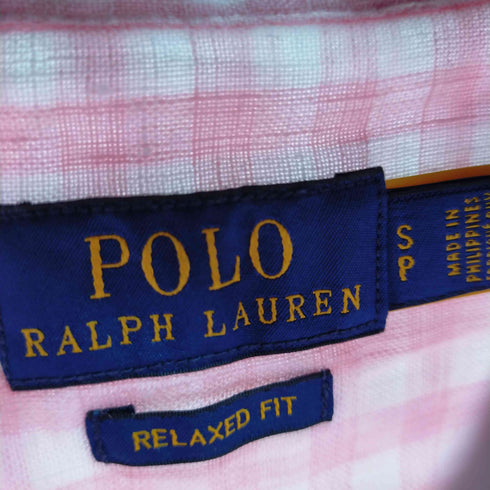 ポロラルフローレン POLO RALPH LAUREN リネン100% チェックシャツ レディース JPN:S