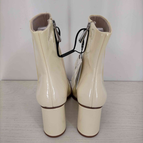 ザラ ZARA Faux-Patent-Finish Heeled Ankle Boots サイドジップ アンクル ヒールブーツ レディース 37