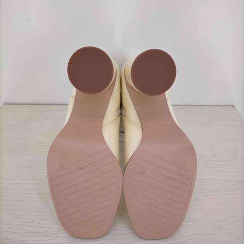 ザラ ZARA Faux-Patent-Finish Heeled Ankle Boots サイドジップ アンクル ヒールブーツ レディース 37