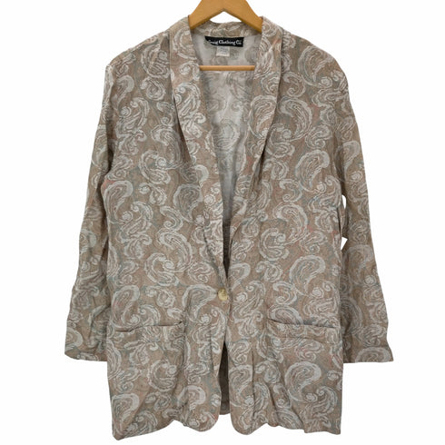 Craig Clothing Co. USA製 総柄ジャガード1Bジャケット レディース JPN:M