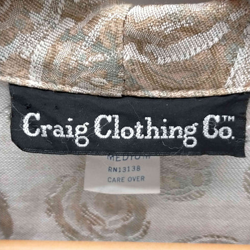 Craig Clothing Co. USA製 総柄ジャガード1Bジャケット レディース JPN:M