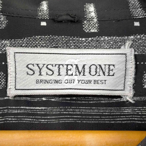 SISTEM ONE 総柄レギュラーカラーシャツ メンズ