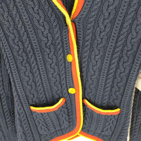 ラルフローレン RALPH LAUREN 金ボタン ケーブル編み カーディガン 縄 レディース JPN:M